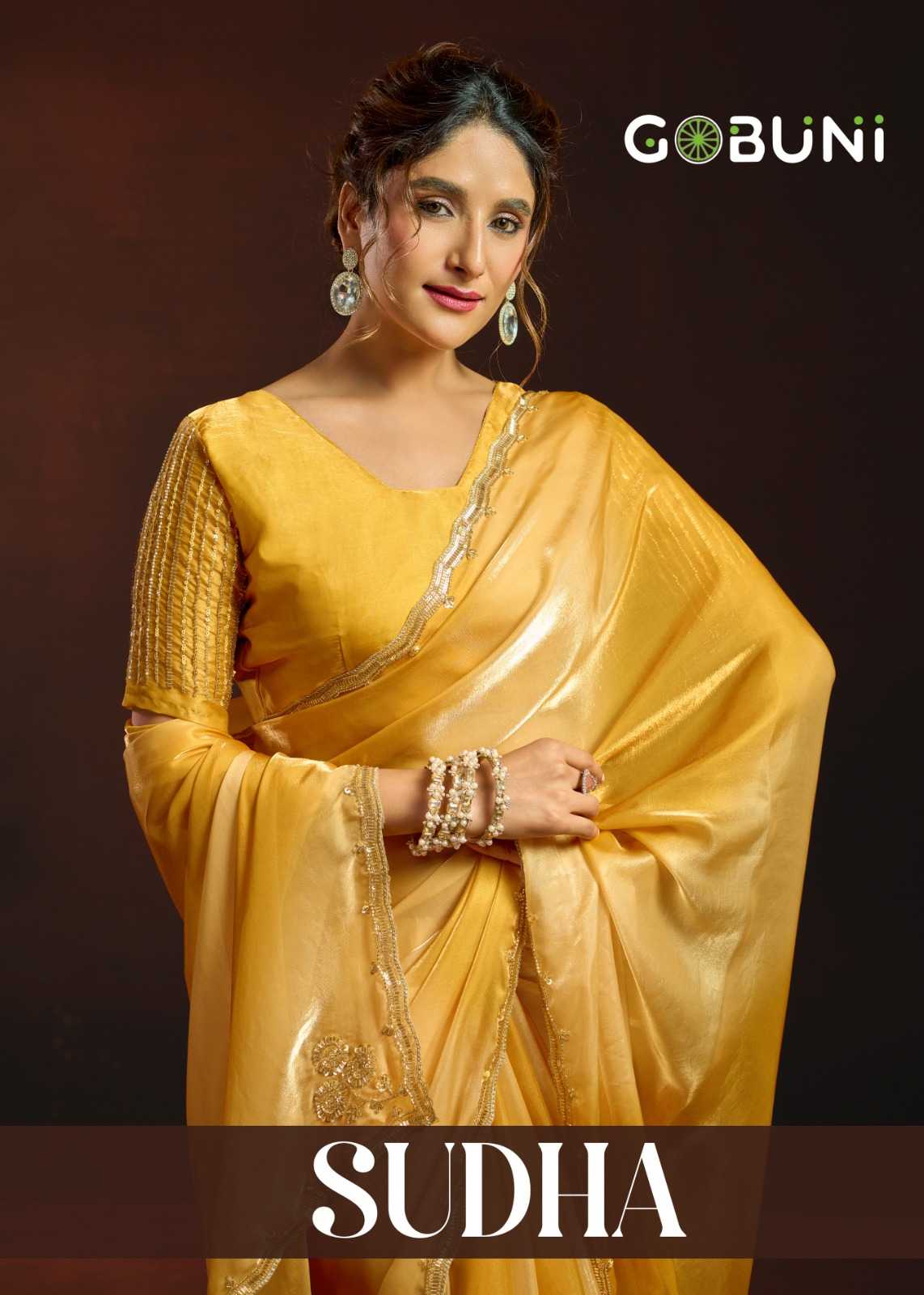 Gobuni Sudha Satin Printed Saree
