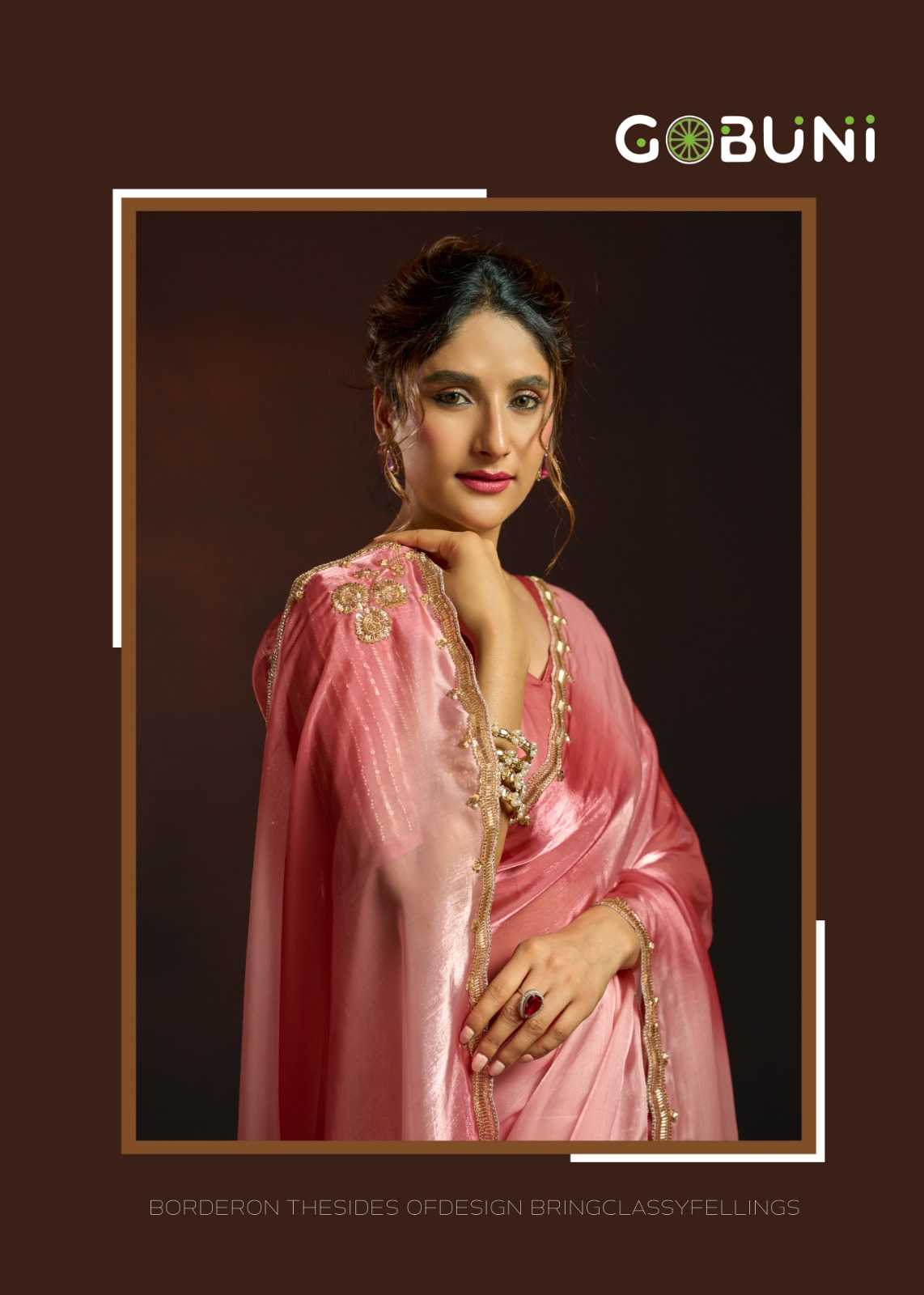 Gobuni Sudha Satin Printed Saree