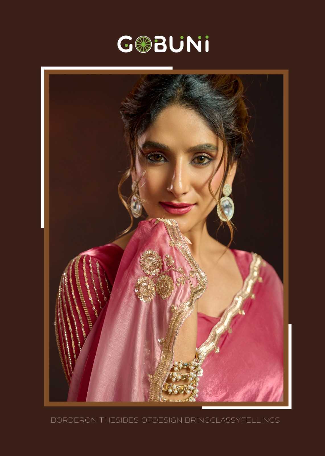 Gobuni Sudha Satin Printed Saree