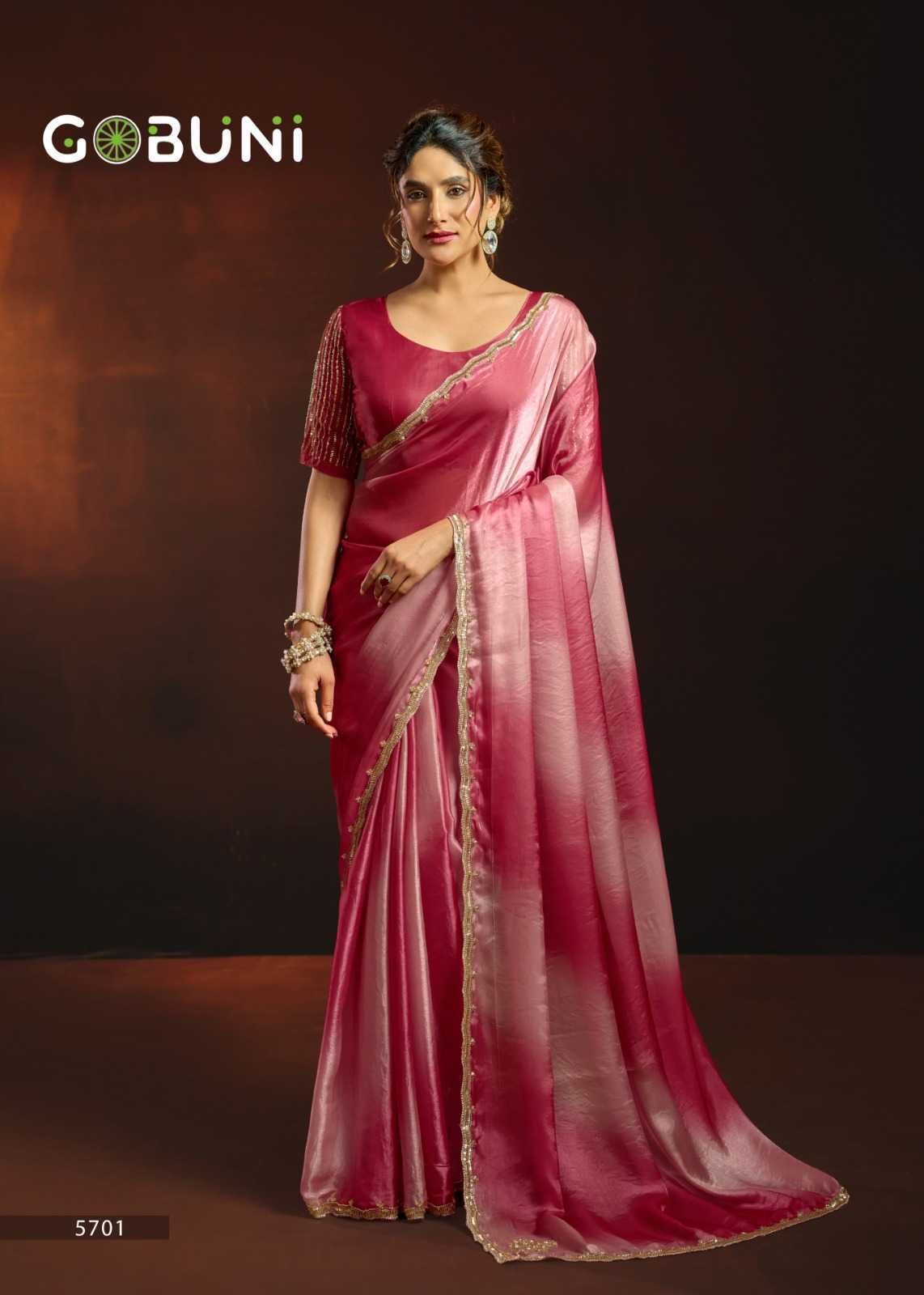 Gobuni Sudha Satin Printed Saree