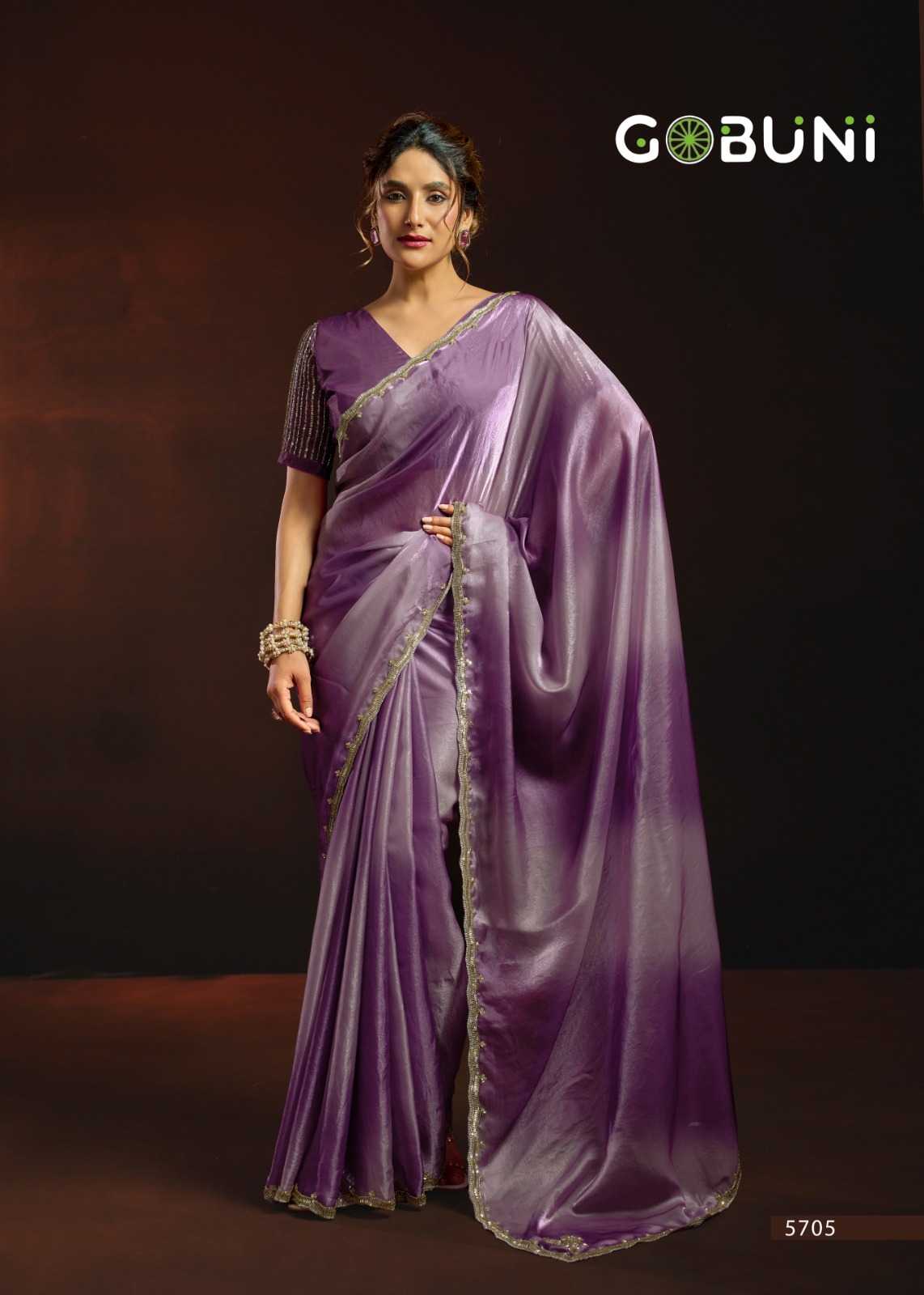 Gobuni Sudha Satin Printed Saree