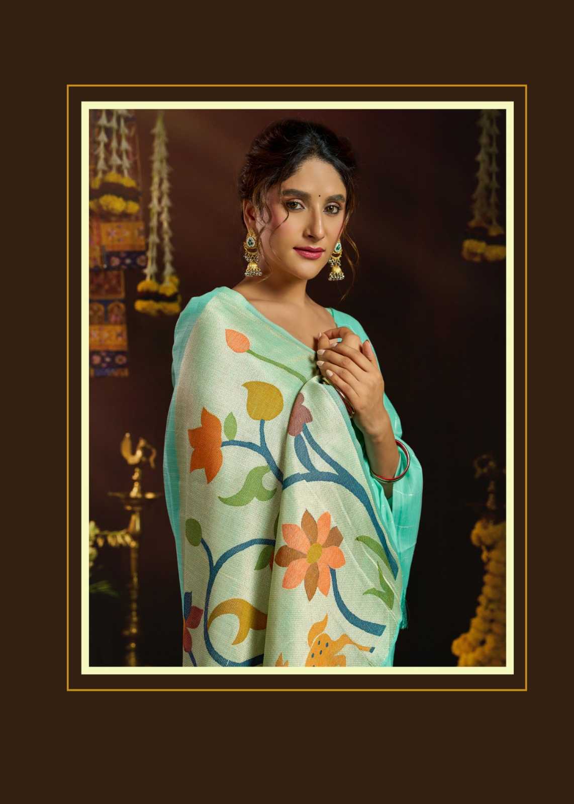 Gobuni Sukanya Linen Designer Saree