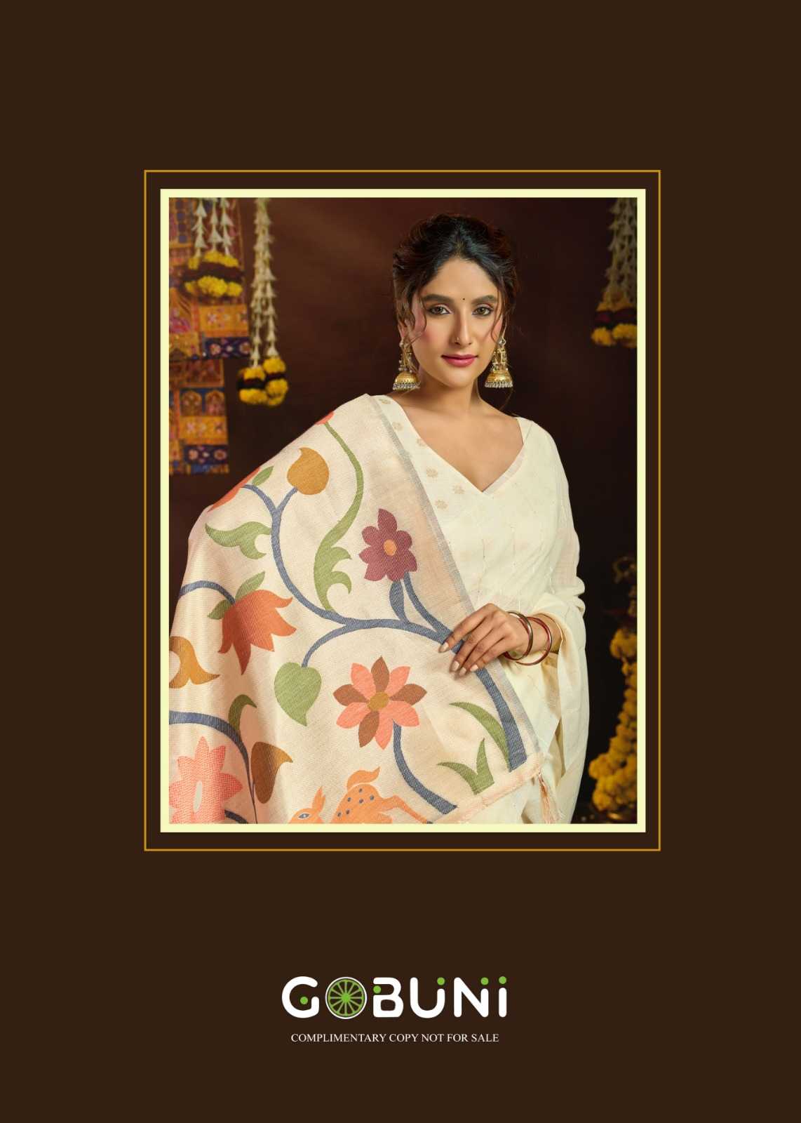 Gobuni Sukanya Linen Designer Saree