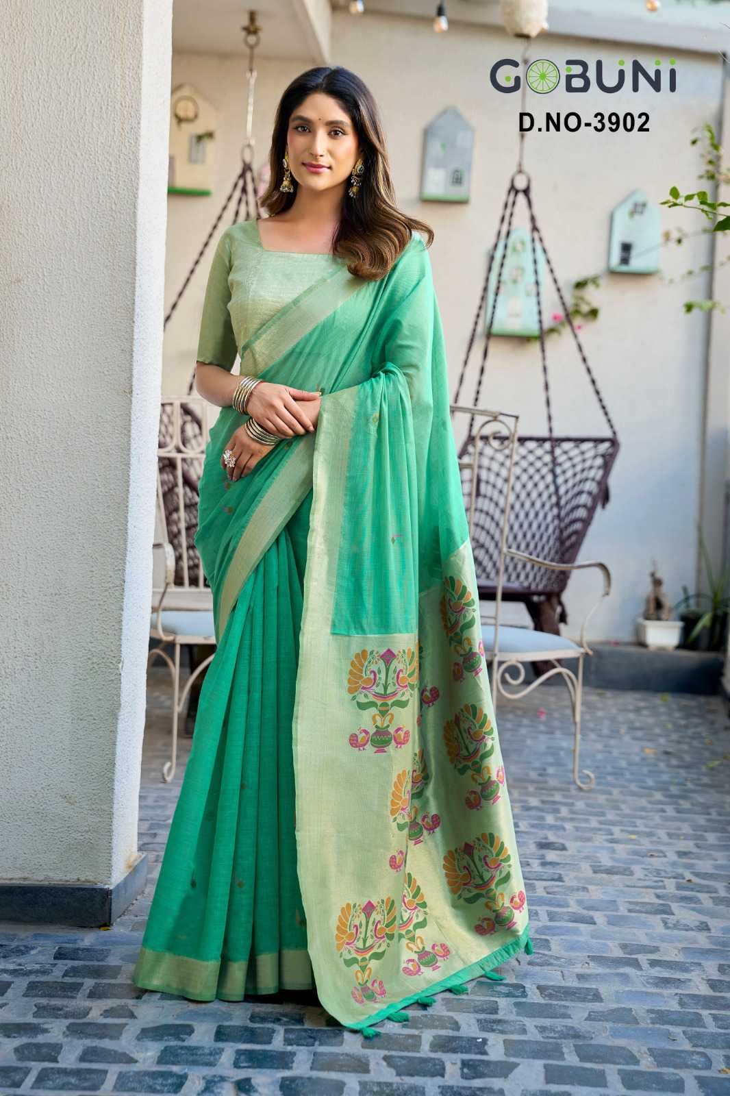 Surbhi Soft Cotton Designer Saree in Yellow