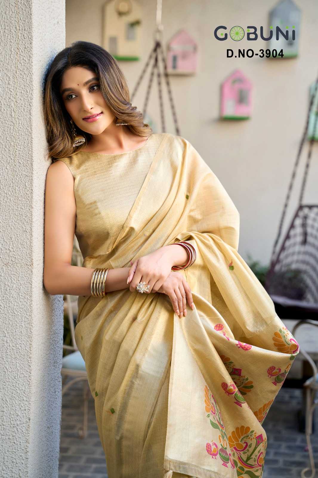 Surbhi Soft Cotton Designer Saree in Yellow