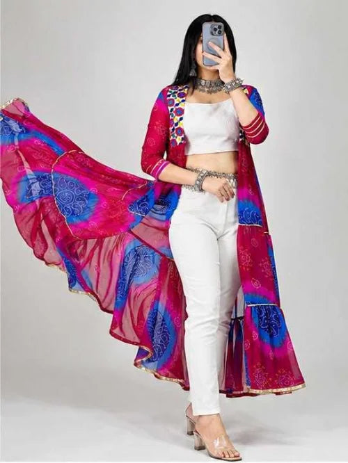 Faux Georgette Printed Lehenga