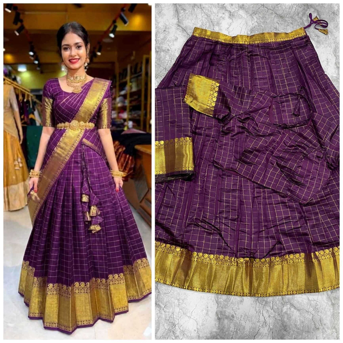 Kanjivaram Silk Designer Lehenga