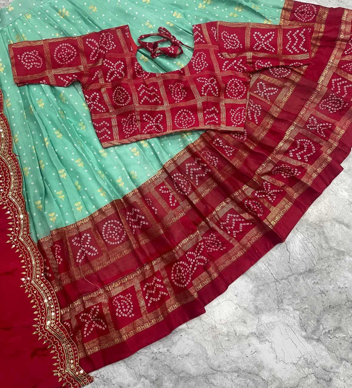 Dull Moss Designer Lehenga