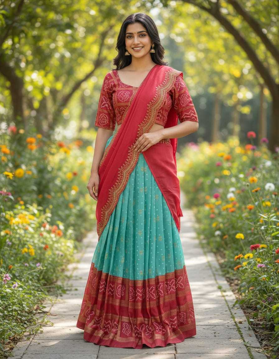Dull Moss Designer Lehenga