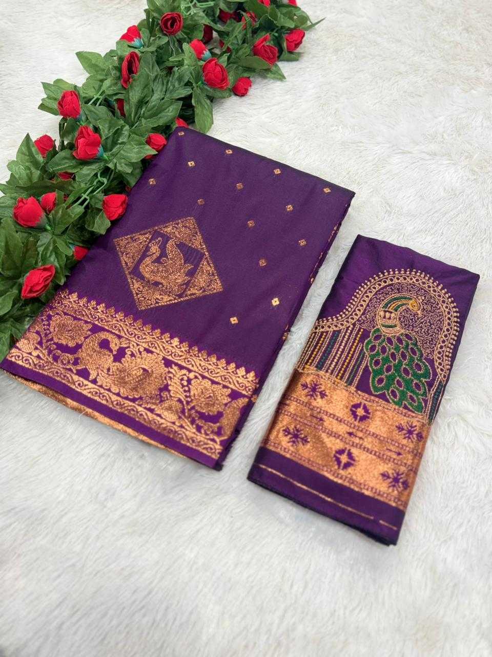 Jacquard Embroidered Saree