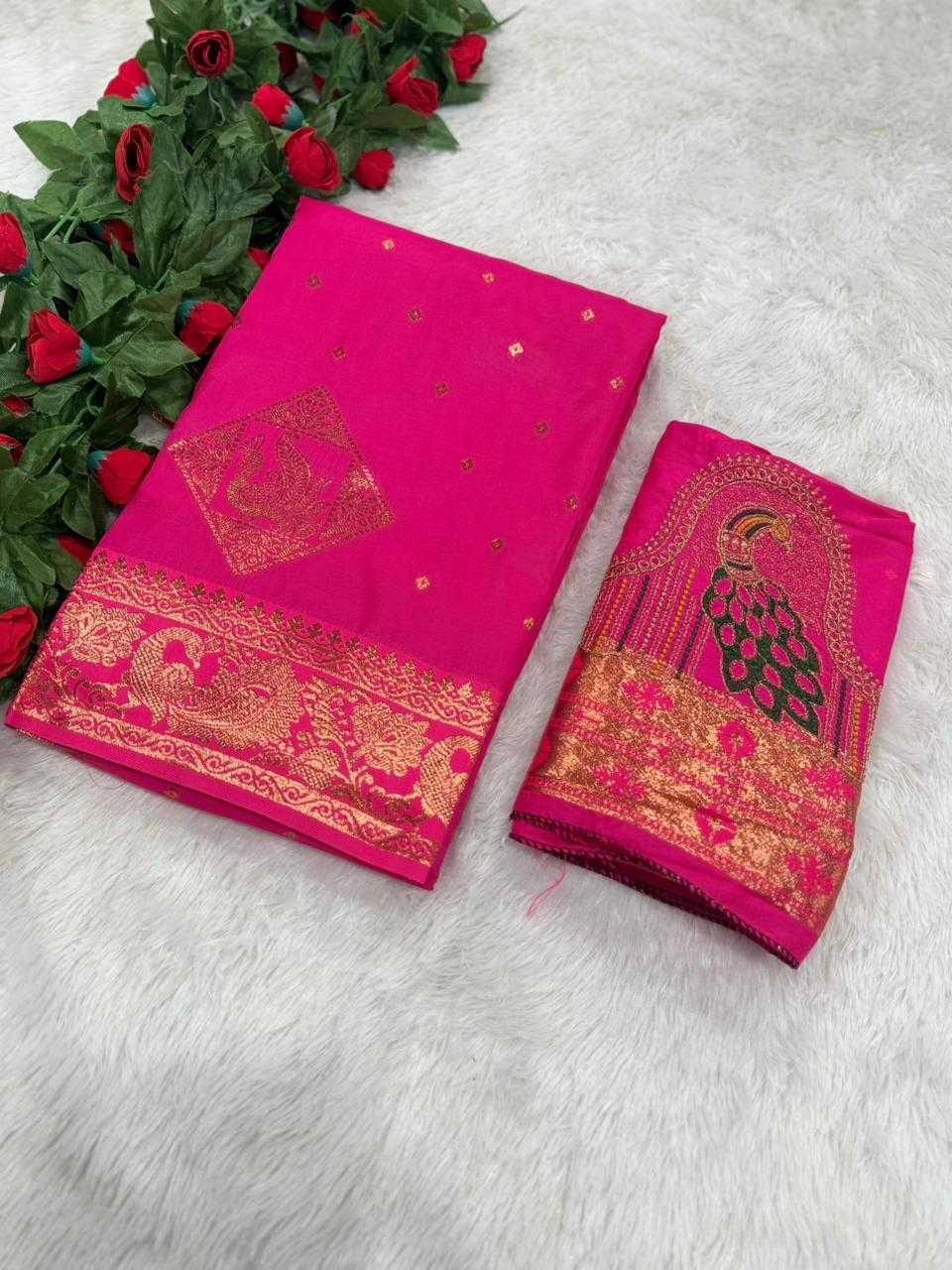 Jacquard Embroidered Saree