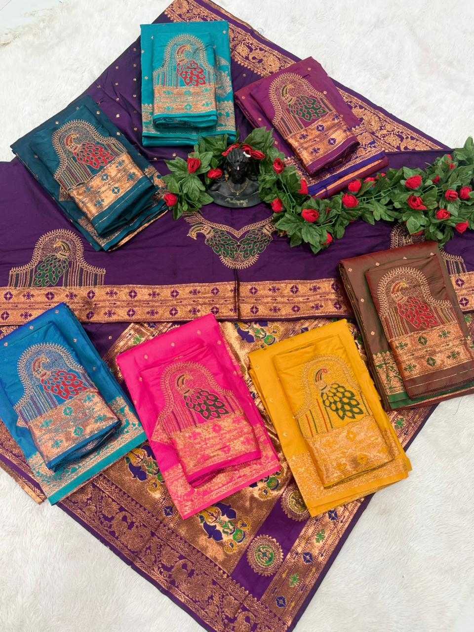 Jacquard Embroidered Saree