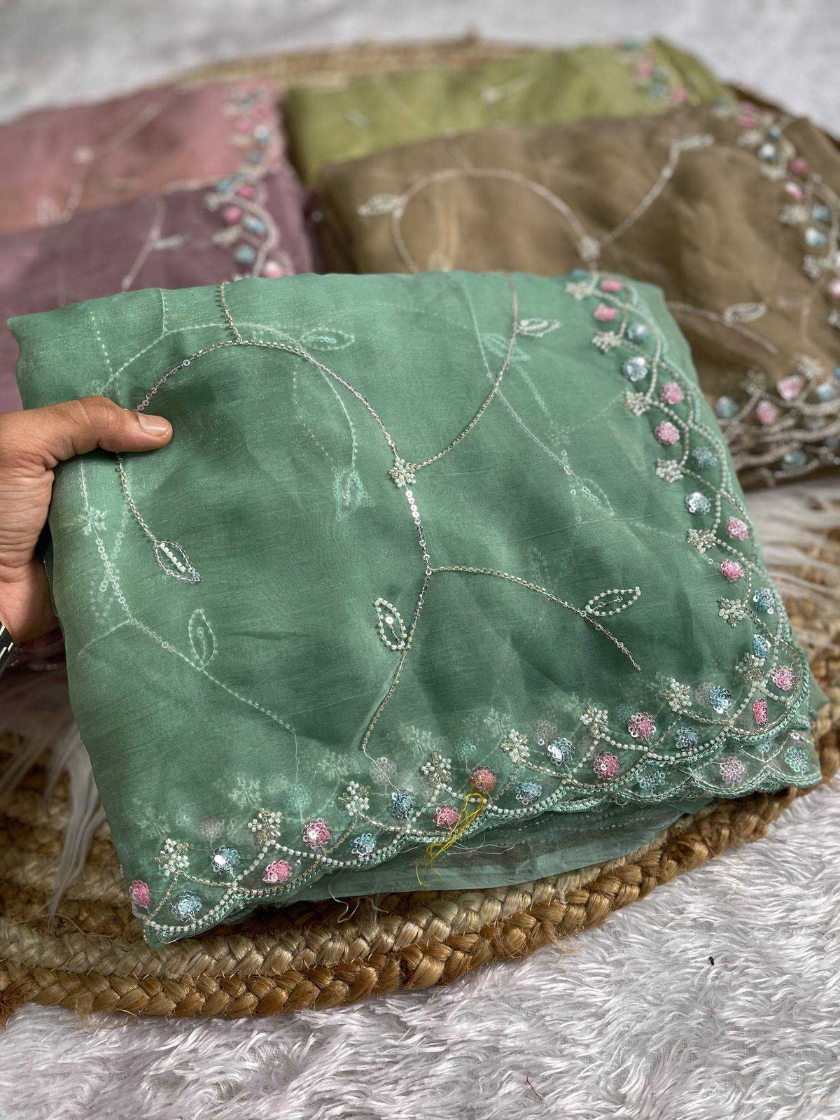 Anika Fancy Sequence Saree