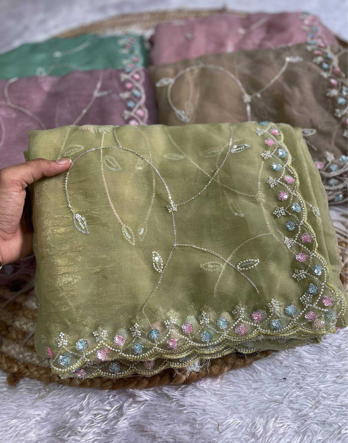 Anika Fancy Sequence Saree