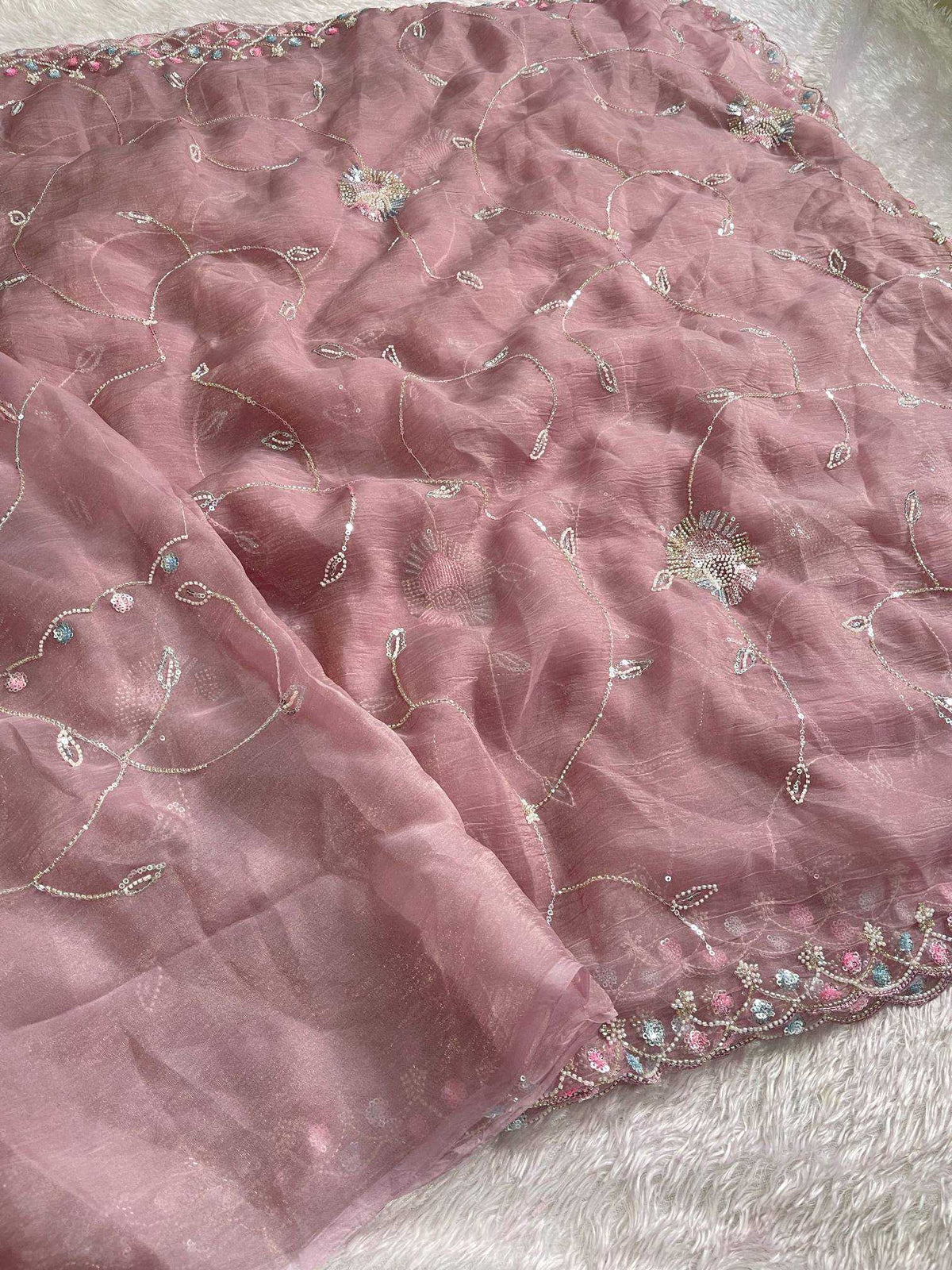 Anika Fancy Sequence Saree