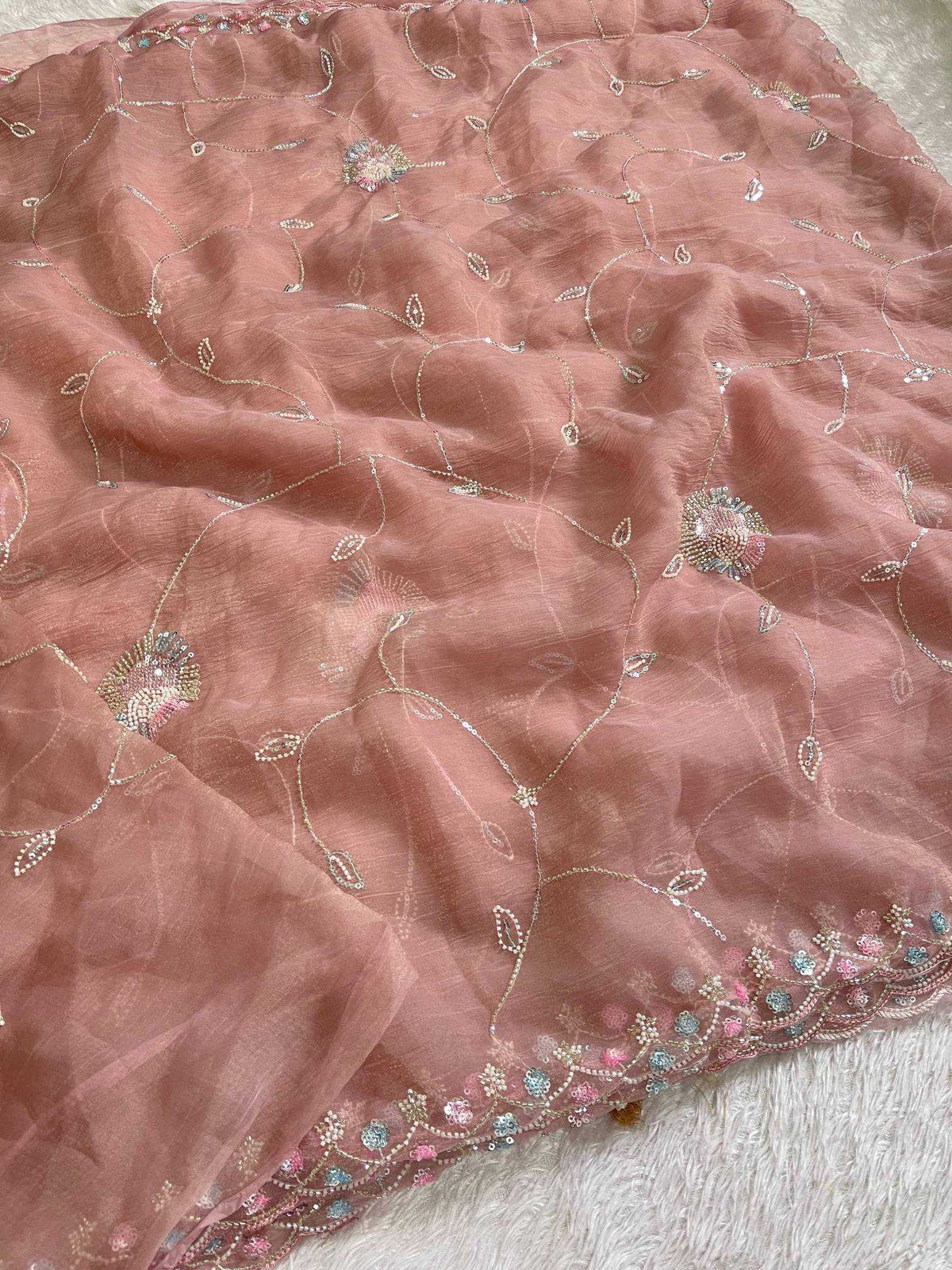 Anika Fancy Sequence Saree