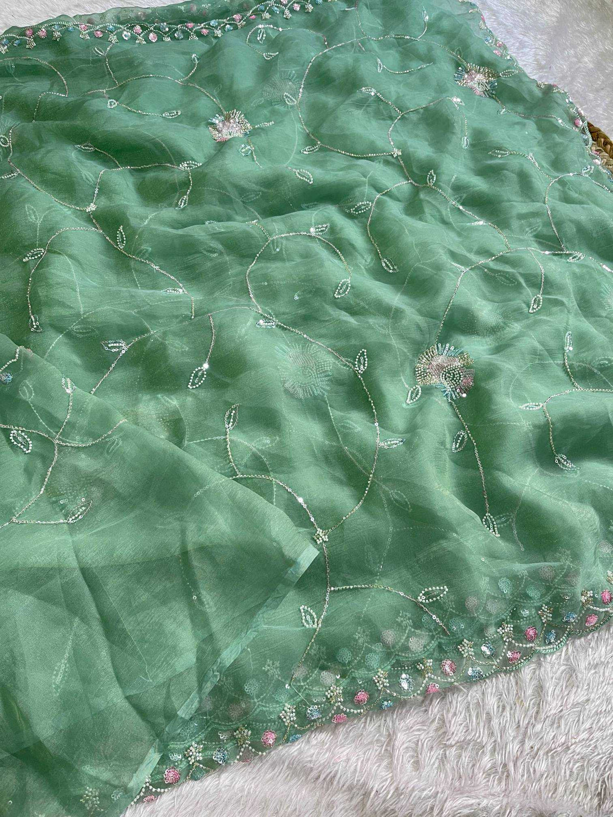 Anika Fancy Sequence Saree