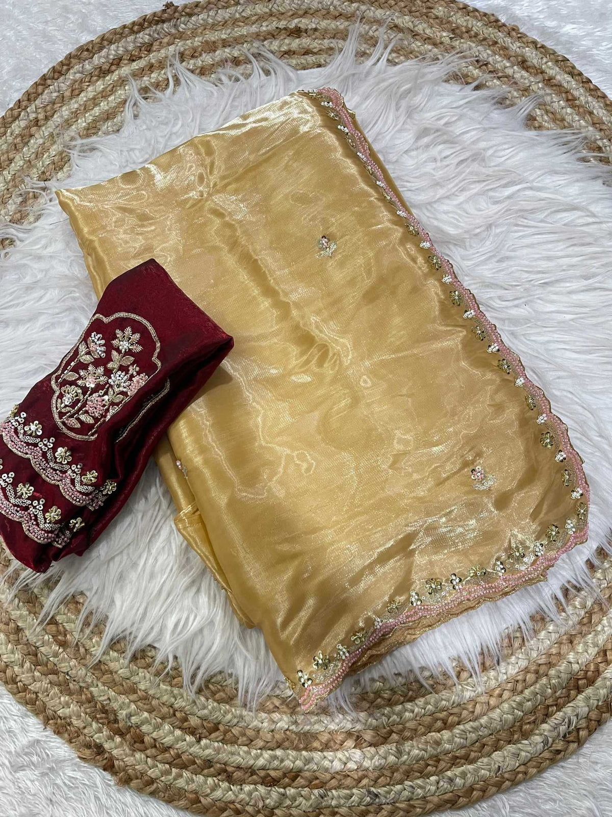 Satin Silk Designer Saree