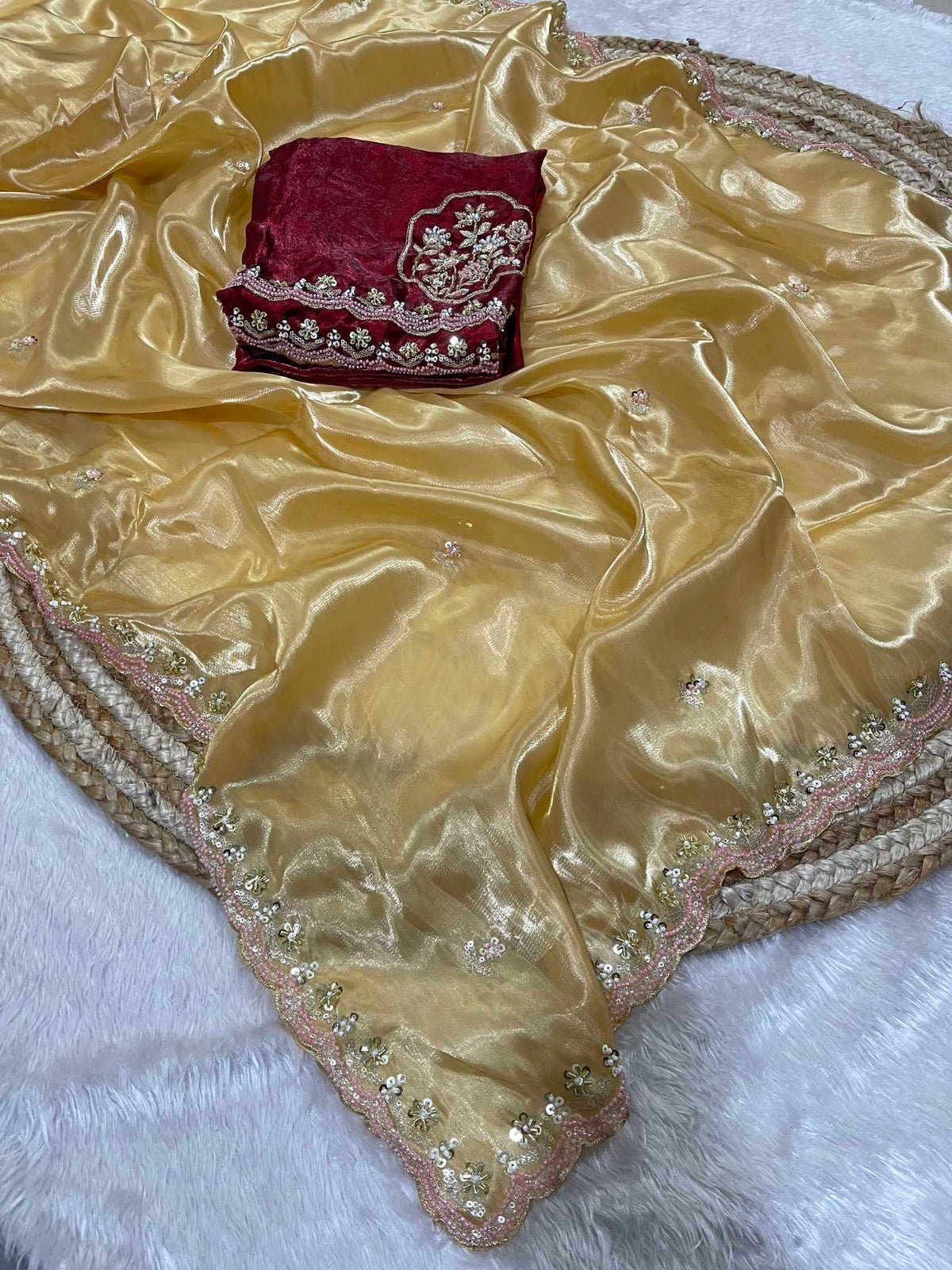 Satin Silk Designer Saree