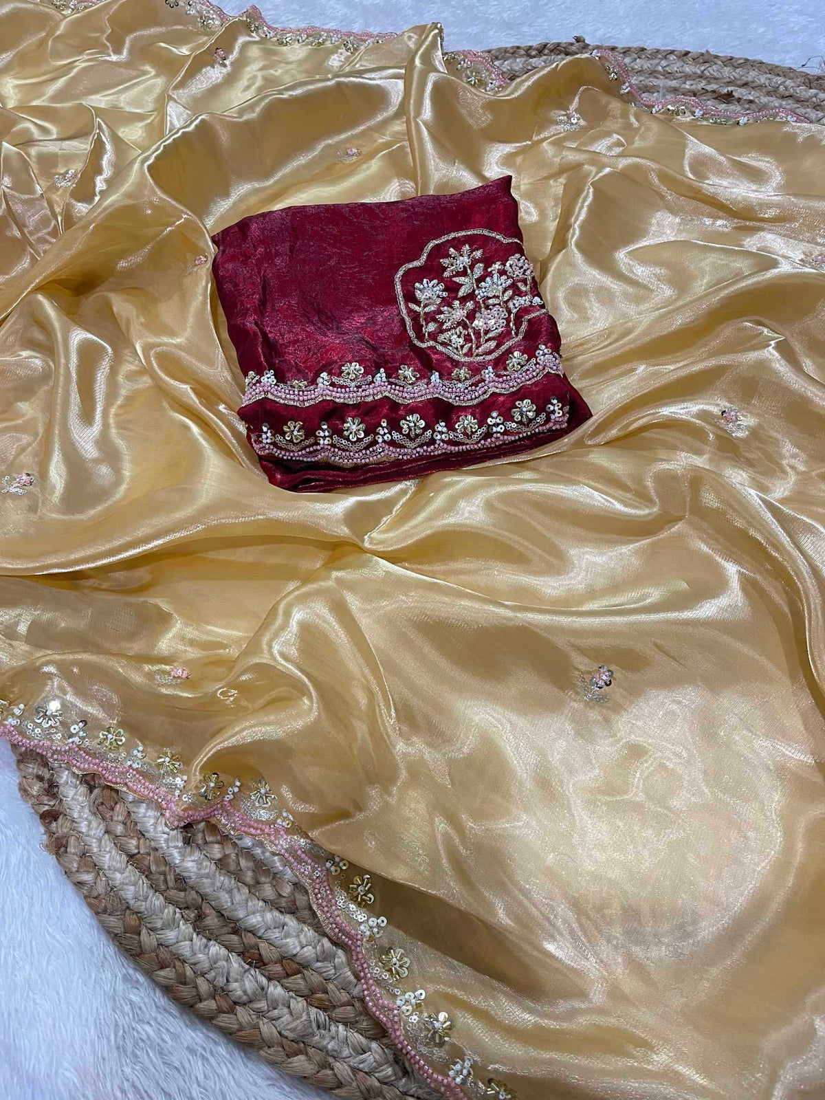 Satin Silk Designer Saree