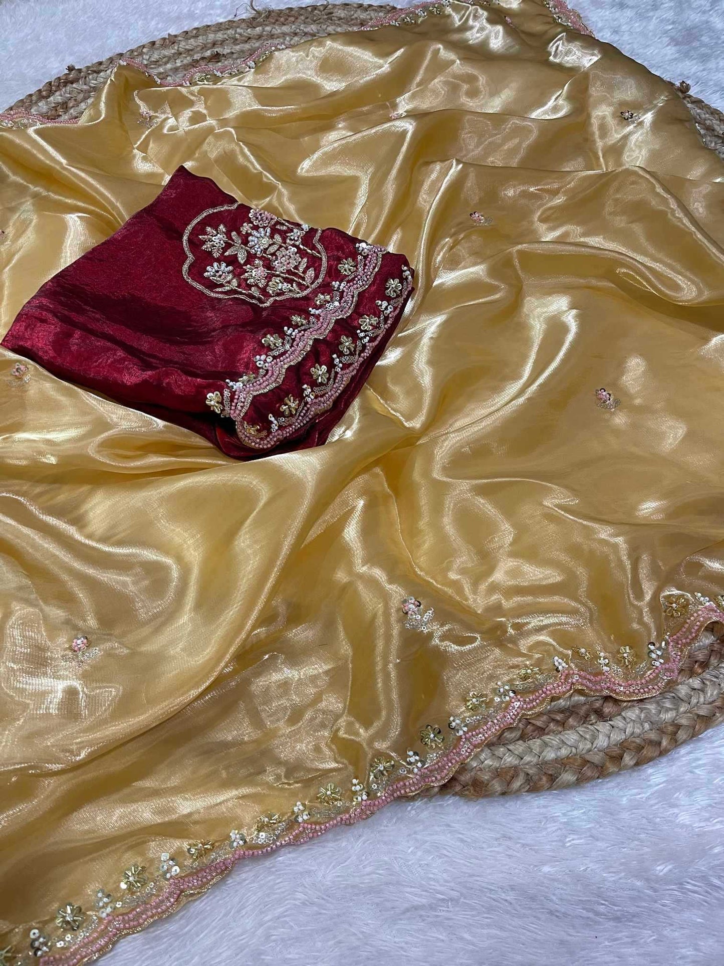 Satin Silk Designer Saree