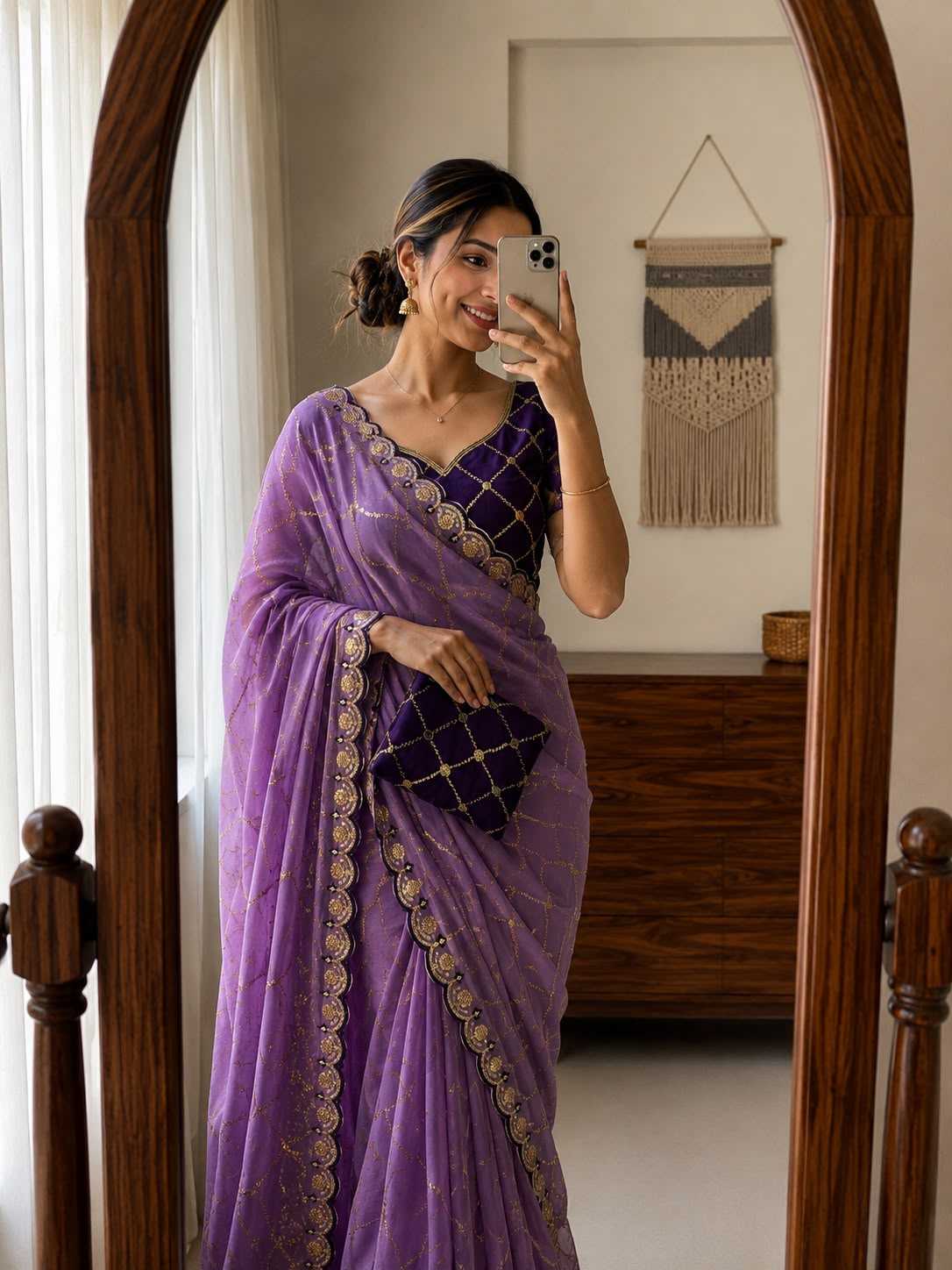 Adhivika Georgette Designer Saree