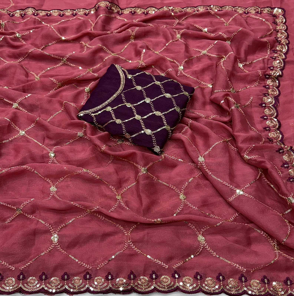 Adhivika Georgette Designer Saree