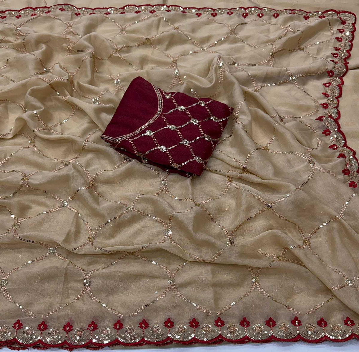 Adhivika Georgette Designer Saree