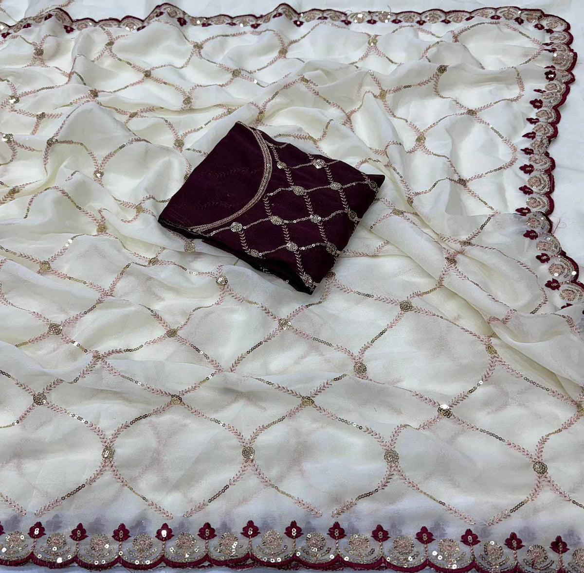 Adhivika Georgette Designer Saree