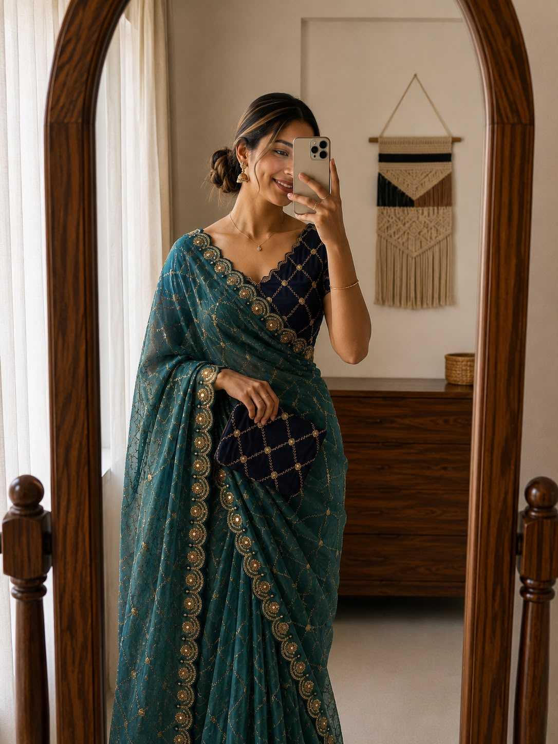 Adhivika Georgette Designer Saree