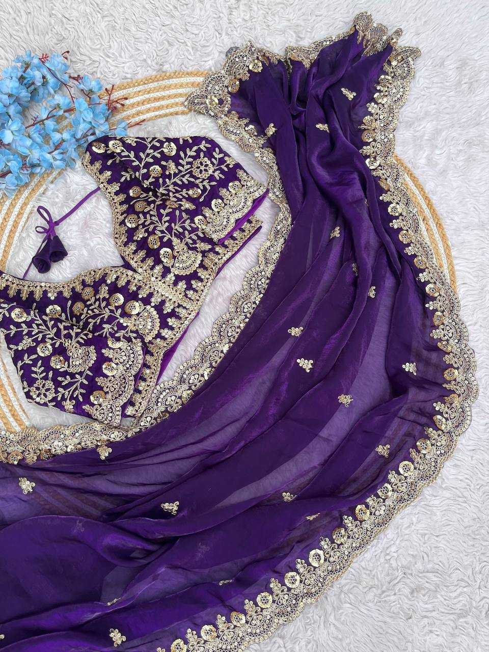 Satin Silk Designer Saree