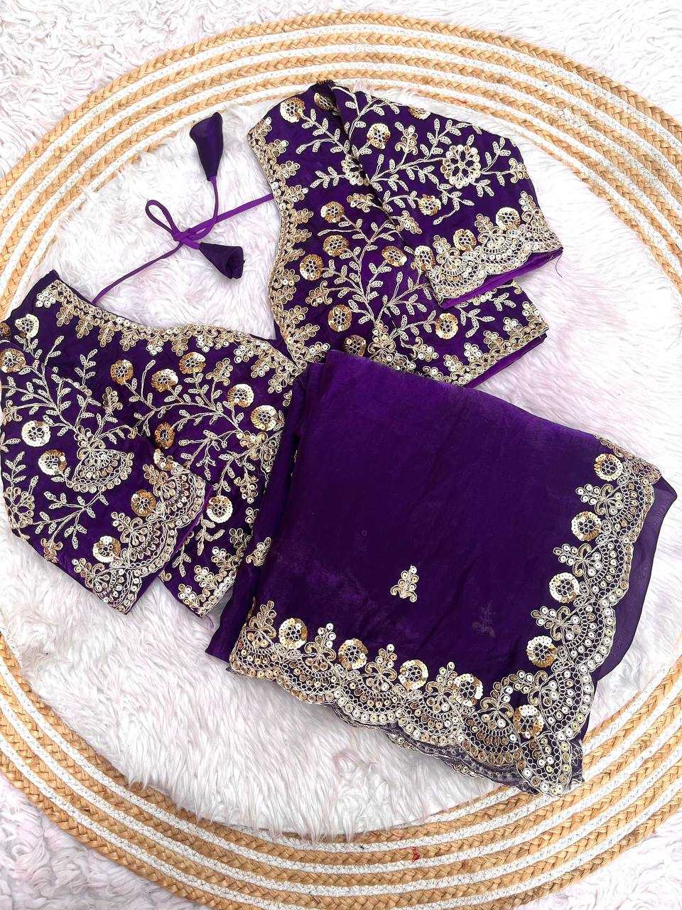 Satin Silk Designer Saree