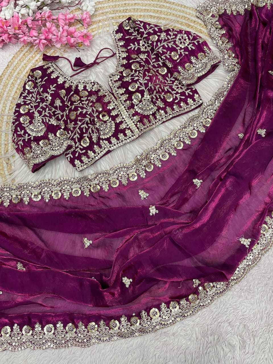 Satin Silk Designer Saree