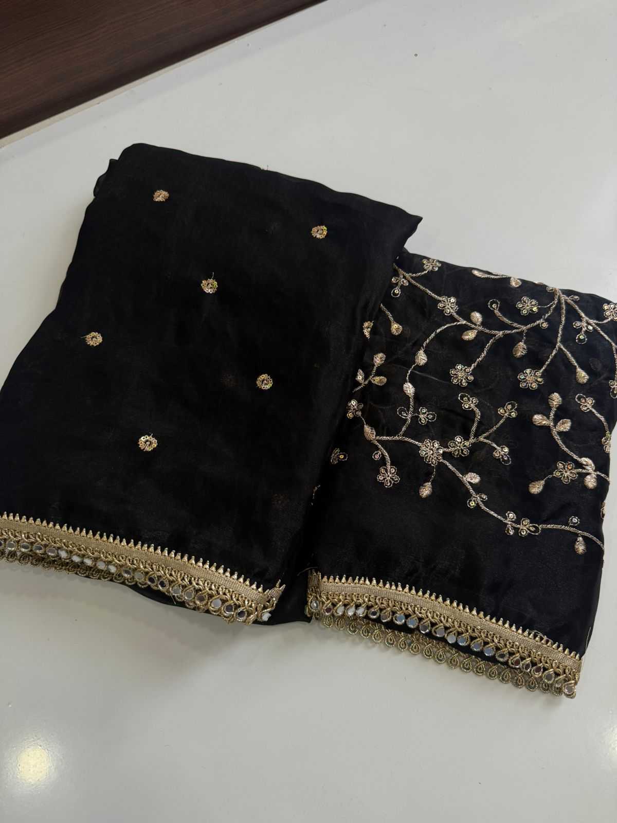 Satin Sequence Saree
