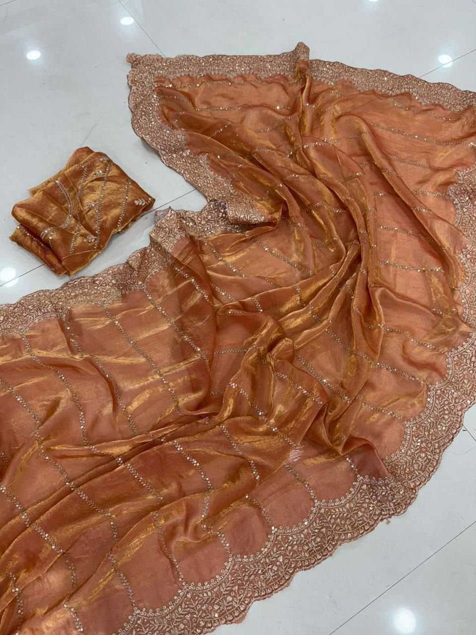 Satin Sequence Saree
