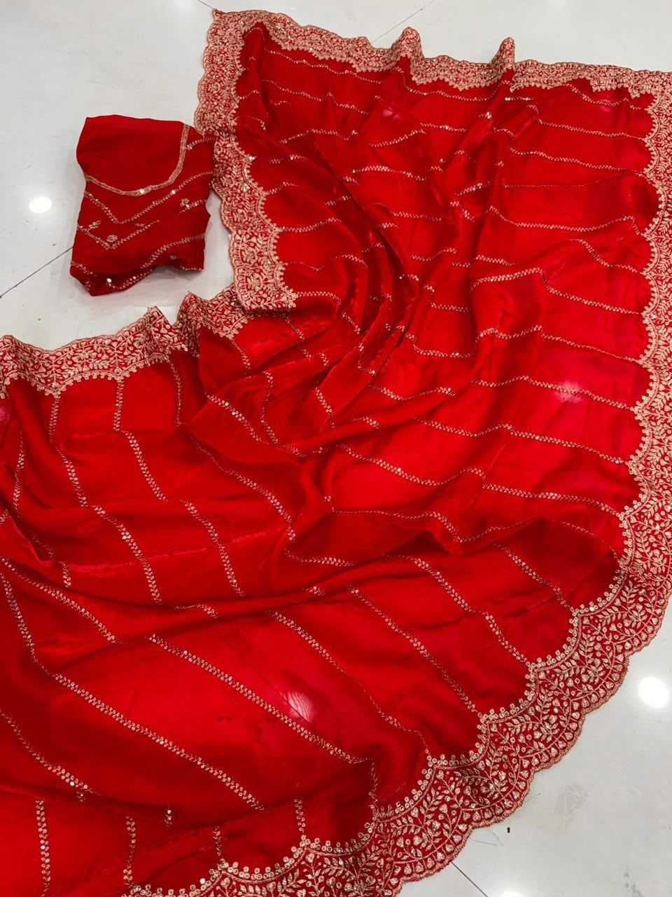 Satin Sequence Saree