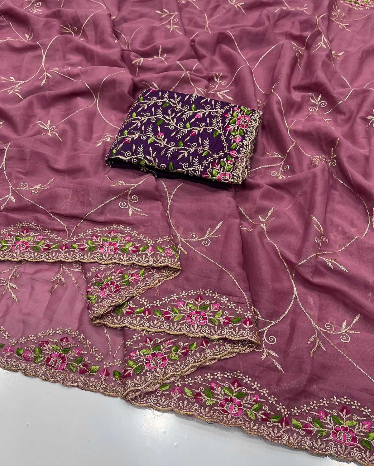 Faux Georgette Designer Saree