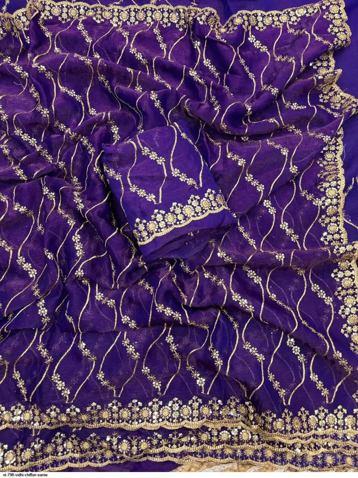 Satin Sequence Saree