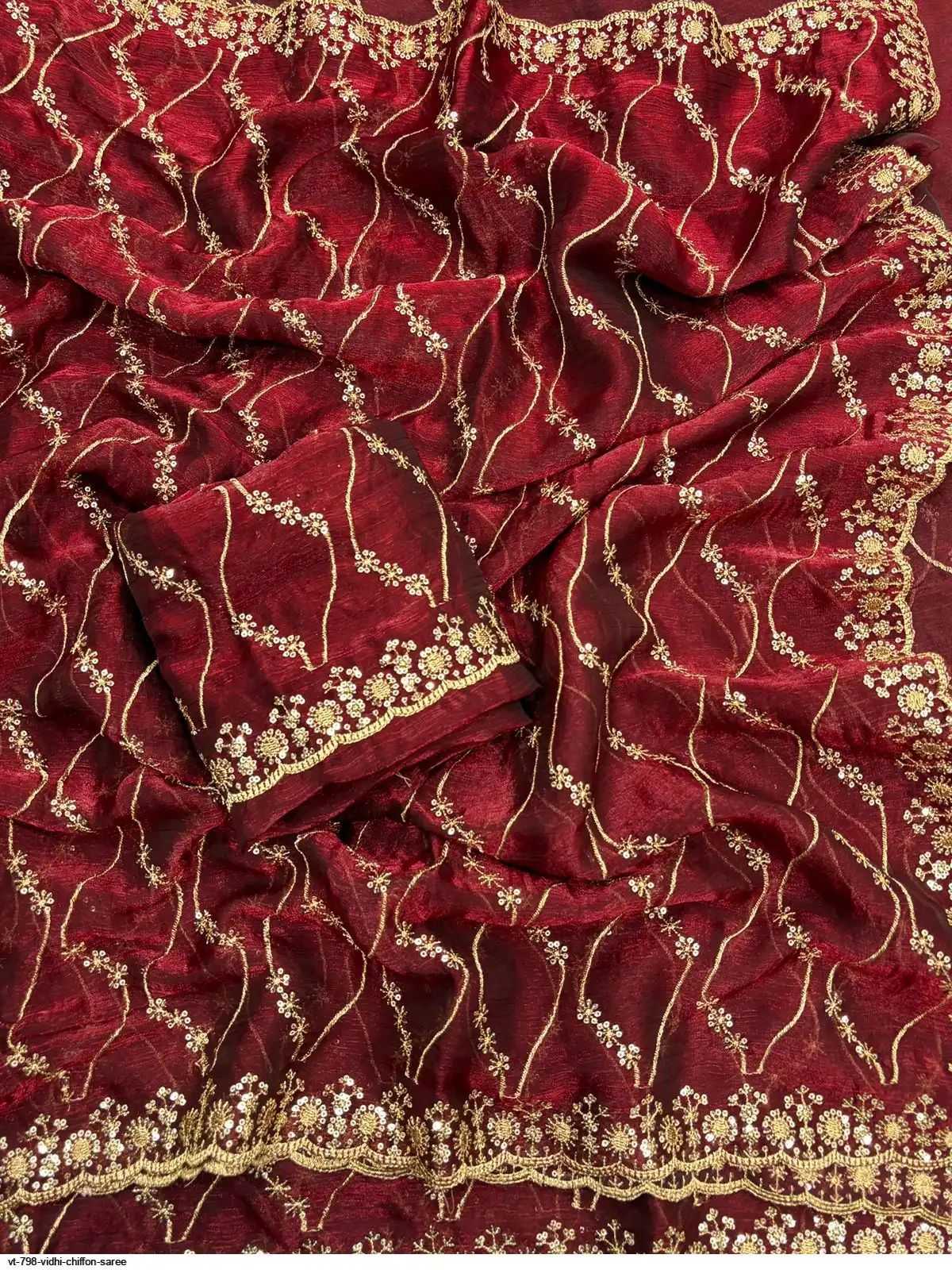 Satin Sequence Saree
