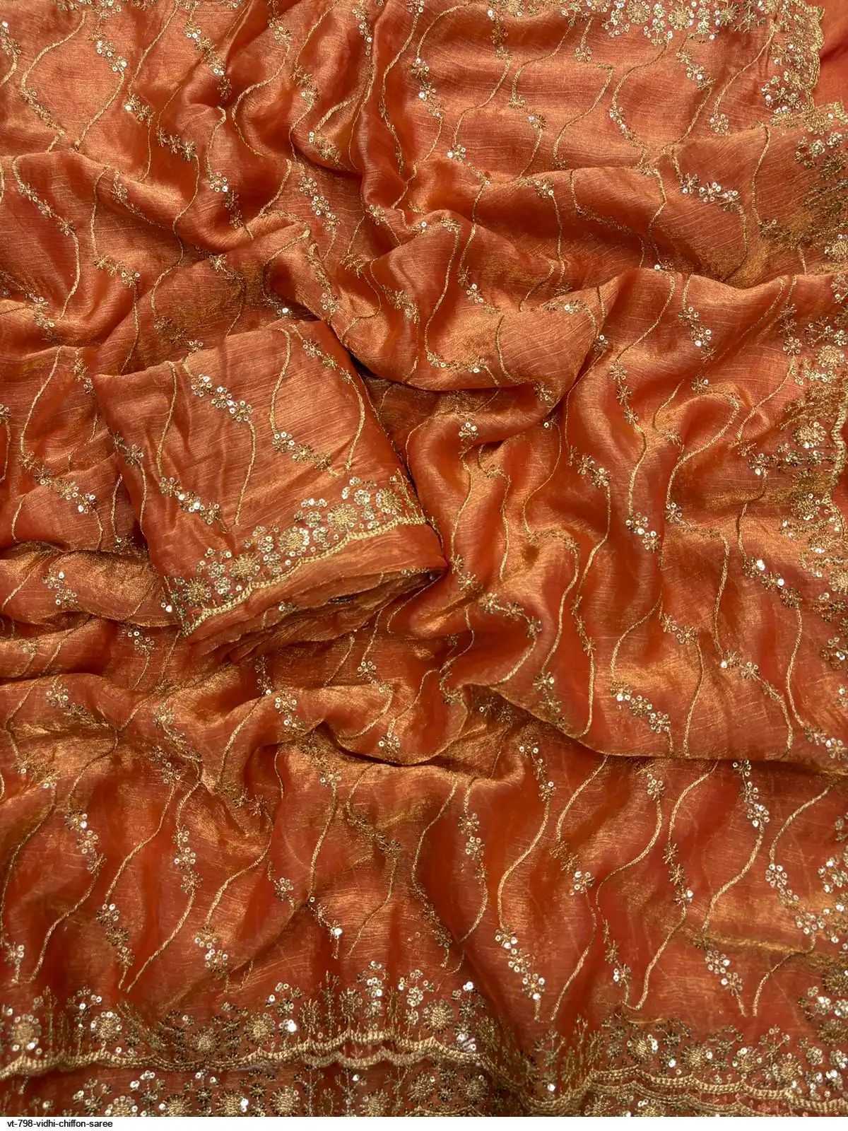 Satin Sequence Saree