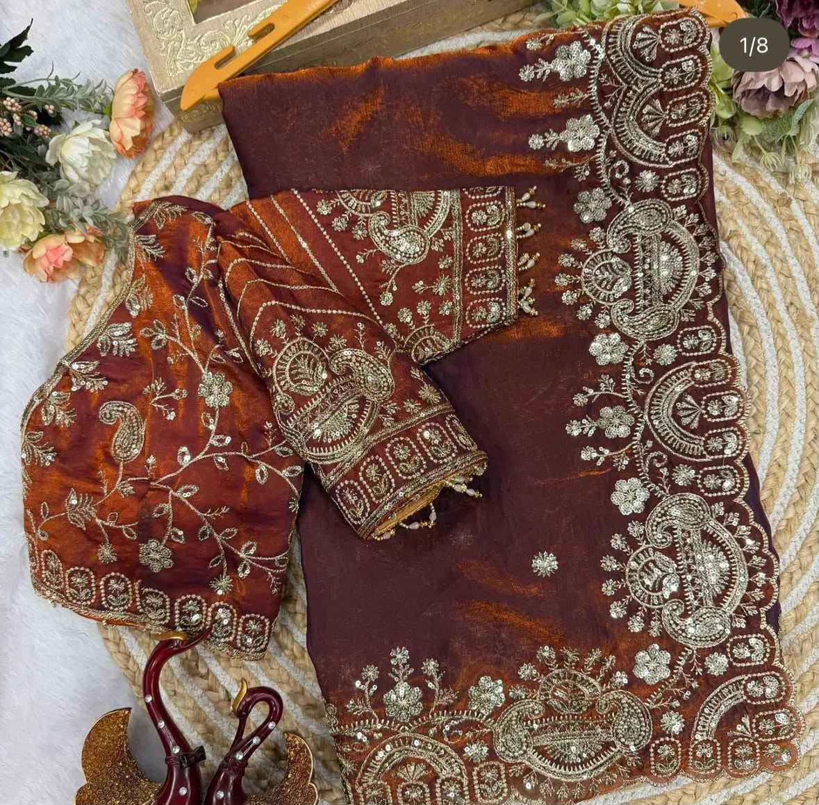 Devika Satin Sequence Saree