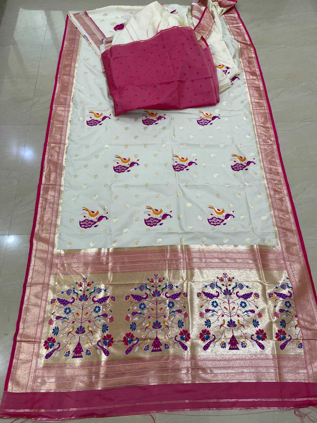 Pure Silk Zari Border Saree