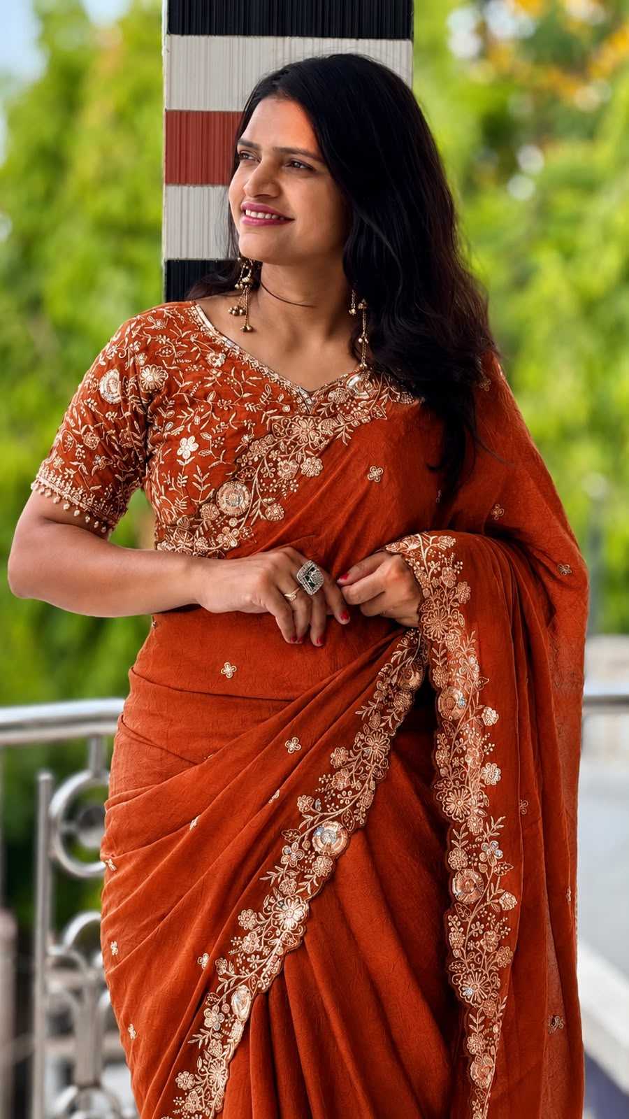 Viscose Sequnce Designer Saree