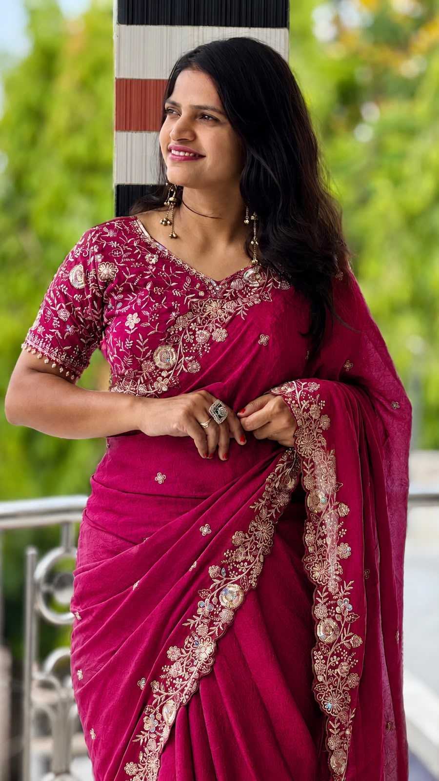 Viscose Sequnce Designer Saree