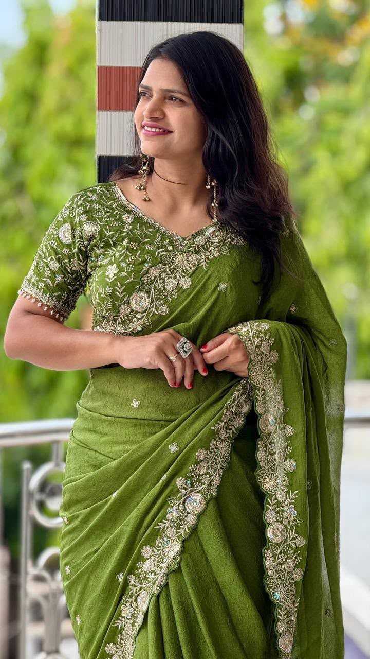 Viscose Sequnce Designer Saree