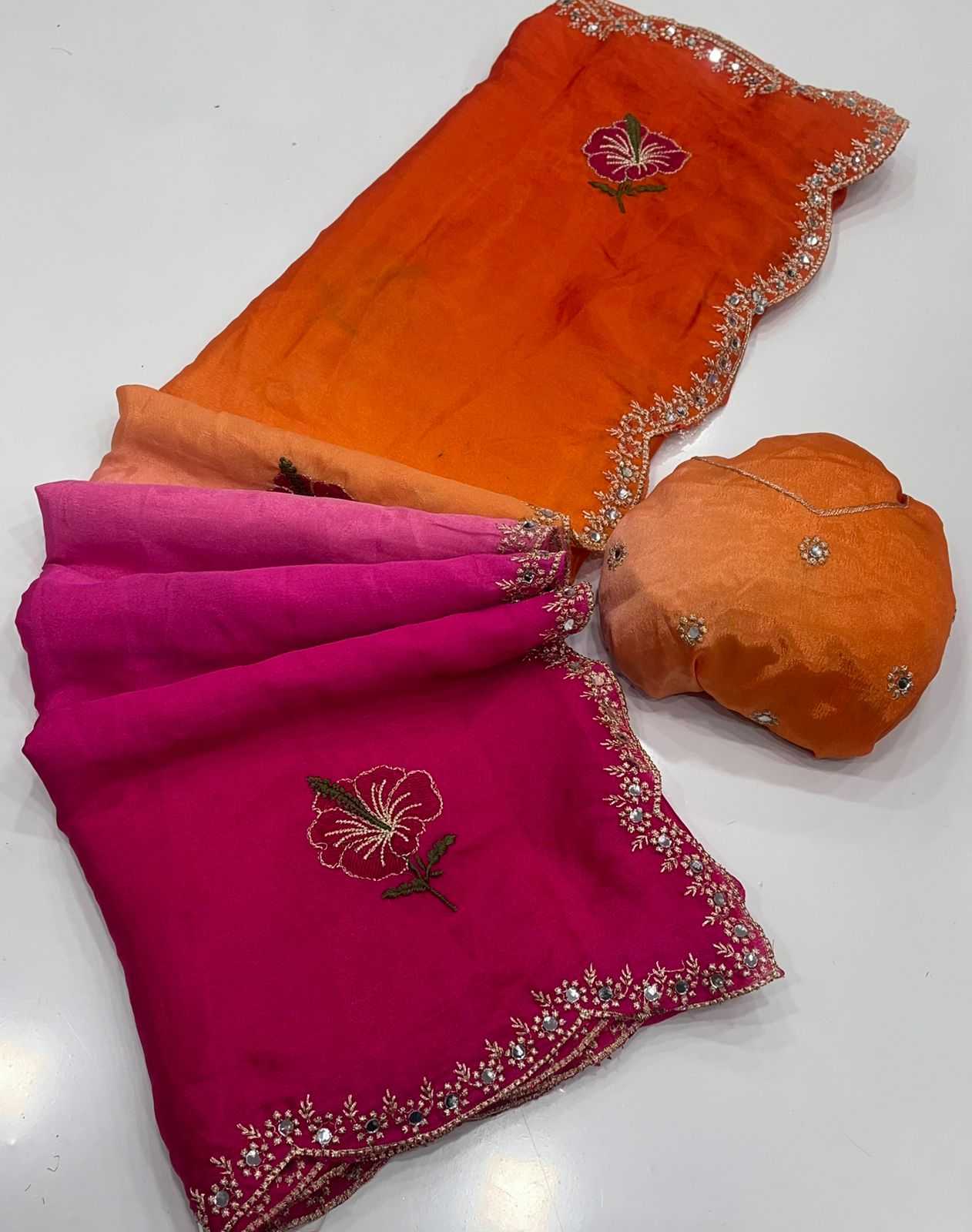 Chinon Silk Designer Saree
