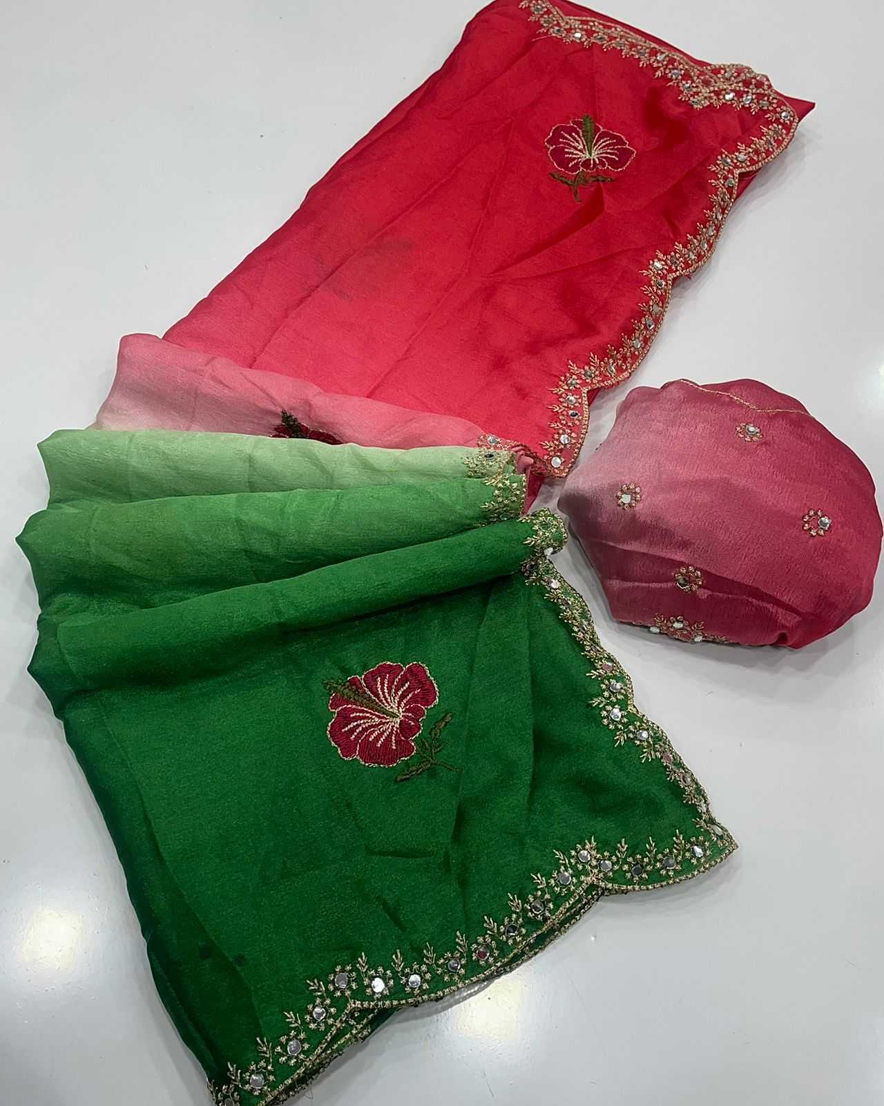 Chinon Silk Designer Saree
