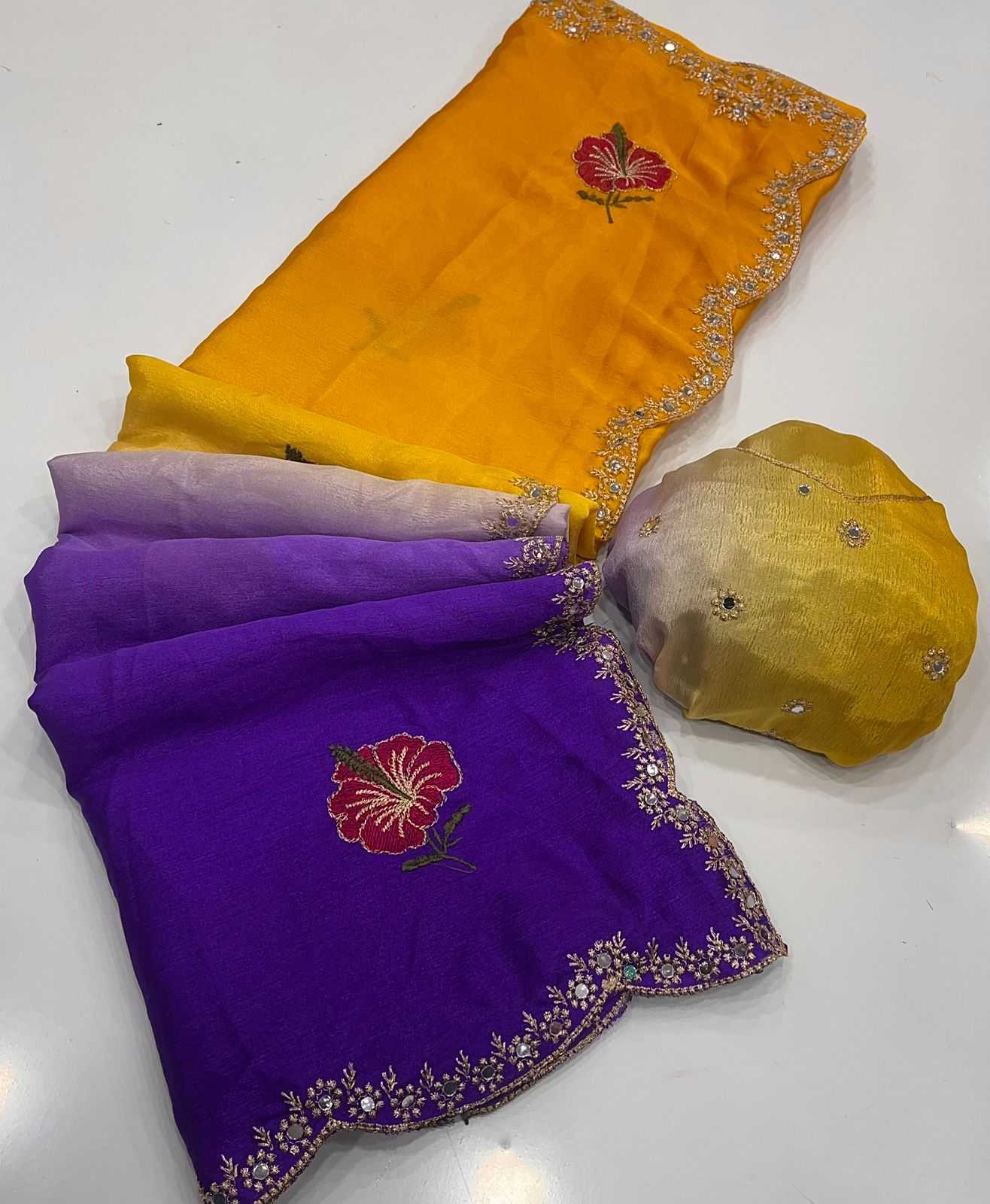 Chinon Silk Designer Saree