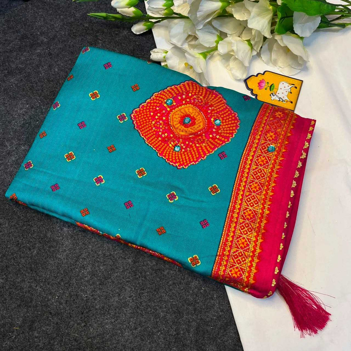 Pashmina Printed Silk Saree