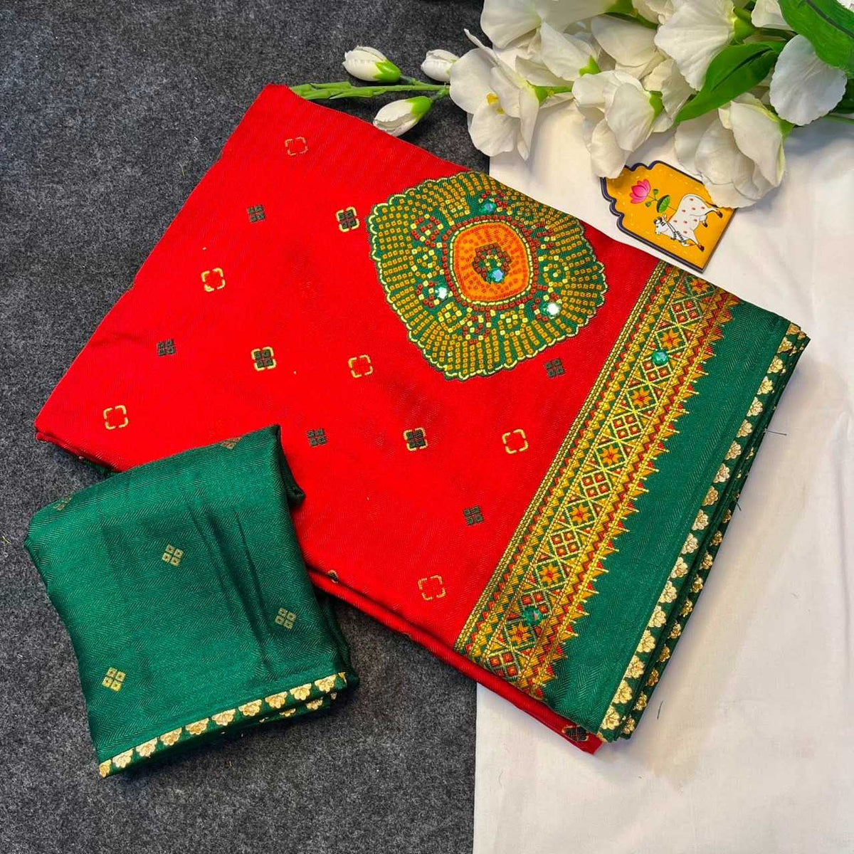 Pashmina Printed Silk Saree